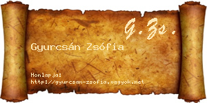 Gyurcsán Zsófia névjegykártya