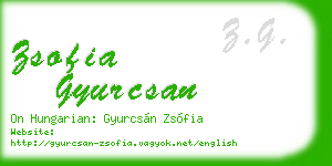 zsofia gyurcsan business card